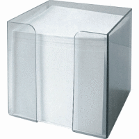 Zettelbox 9,5x9,5x9,5cm rauchglas gefüllt