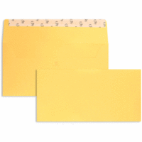 Briefumschläge DINlang 120g/qm haftklebend VE=100 Stück mellow yellow