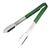 Vogue Serving Tongs in Green for Salad and Fruit - Stainless Steel - 290 mm