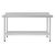 Vogue Table with Upstand in Silver Polished 430 Stainless Steel - 1800mm