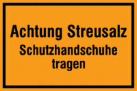 Schilder "Winterdienst" - Streusalz, Gelb, 20 x 30 cm, Aluminium, Schwarz