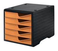 Schubladenbox styroswingbox schwarz / apricot