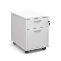 Office mobile pedestal drawers - delivery and install - 2 drawer, white