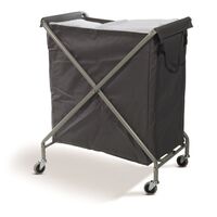 Folding laundry trolleys