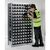 Galvanised shelving including shelf bins Starter and add on bays - 14 shelves - 112 bins