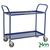 Kongamek two tier trolley, braked - blue