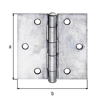 Scharnier, Edelstahl, LxB 82x82 mm