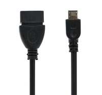 Adapter kábel, microUSB - USB, pendrive csatlakoztatásához, OTG (CA-157 / ET-R205UBE kompatibilis) FEKETE
