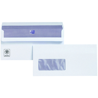 Wallet Envelope DL Self Seal Window 120gsm White (Pack 500) - C22570