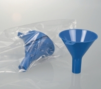 100mm Disposable powder funnels PS blue