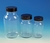 100ml Wide neck bottles clear glass with screw cap plastic