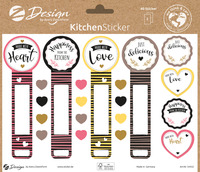 Kitchen Sticker, Siegelaufkleber, Papier, Siegelaufkleber, bunt, 40 Aufkleber