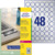 Typenschild-Etiketten, A4, Ø 30 mm, 20 Bogen/960 Etiketten, silber