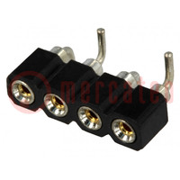 Connector: pin; contact; vrouwelijk; PIN: 4; gedraaide contacten