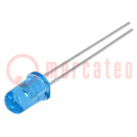 IR transmitter; 5mm; 880nm; blue,transparent; 45°; THT; 160mW