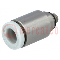 Push-in fitting; threaded,straight; -1÷10bar; stainless steel
