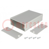 Enclosure: with panel; TUF; X: 69mm; Y: 100mm; Z: 28mm; aluminium