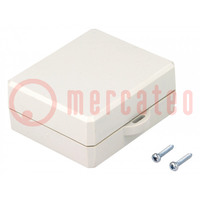 Custodia: universale; X: 50mm; Y: 58mm; Z: 26mm; con fissaggio; ABS