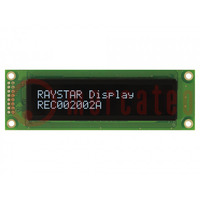 Display: OLED; alfanumerico; 20x2; Dim: 116x37x9,8mm; bianco