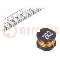 Inductor: wire; SMD; 2.2uH; 25mΩ; -40÷125°C; ±20%; 5.2x5.8x4.5mm