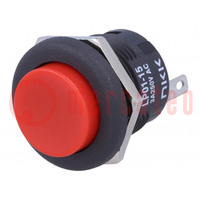 Switch: push-button; Pos: 2; SPDT; 3A/250VAC; 3A/30VDC; ON-(ON)