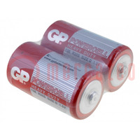 Batterie: Zink-Kohle; 1,5V; D; nicht aufladbar; 2Stk; POWERCELL