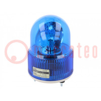 Avertisseur: lumineux; lumière rotative; bleu; S125; 24VDC; IP44