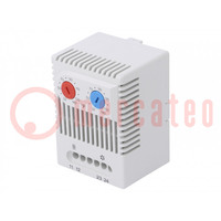 Érzékelő: termosztát; NC + NO; 10A; 250VAC; -45÷80°C; IP20