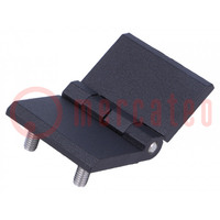 Hinge; Width: 76mm; zinc and aluminium alloy; black; H: 50mm