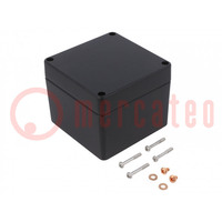 Enclosure: multipurpose; X: 100mm; Y: 100mm; Z: 80mm; 1590Z; black