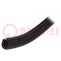 Protective tube; Size: 16; PVC; black; L: 30m; -5÷60°C; 320N