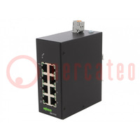 Switch Ethernet; unverwaltet; Portanzahl: 8; 9÷57VDC; RJ45; 6W