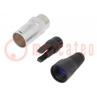 Plug; RJ45; Cat: 5e; w/o contacts,shielded; Layout: 8p8c; Mat: metal