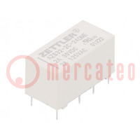 Relay: electromagnetic; DPDT; Ucoil: 24VDC; 3A; 2A/125VAC; 2A/30VDC