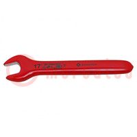 Wrench; insulated,single sided,spanner; 17mm