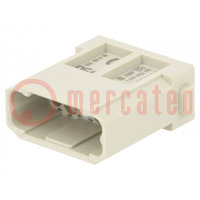 Connector: HDC; module; male; Han-Modular®; PIN: 12; w/o contacts