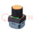 Switch: push-button; 22mm; yellow; flat; Ø: 34.4mm; Colour: black