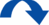 Drehrichtungspfeile - Blau, 34.5 x 68 mm, Folie, Selbstklebend, +80 °C °c