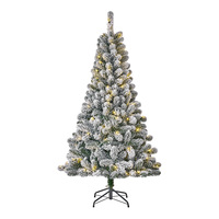 ARBOL DE NAVIDAD CON 80 LEDS EFECTO NEVADO 266 RAMAS 155cm