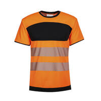 Korntex EOS HiVis T-Shirt mit schwarzer Brust Signalorange, Größen: S - 3XL Version: S - Größe: S