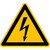 Warnschild Warnung vor gefährlicher elektrischer Sapnnung, Alu geprägt, 50 mm DIN EN ISO 7010 W012 ASR A1.3 W012