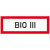 BIO III Hinweisschild Brandschutz, Alu geprägt, Größe 21,00x7,40 cm DIN 4066-D1