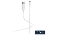 FLEXLINE Daten- & Ladekabel, USB-A - USB-B, weiß, 1,8 m (22229616)