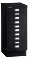 Bisley armoire à tiroirs, ft 67 x 27,9 x 40,8 (h x l x p), 10 tiroirs, noir