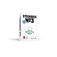 STEINBEIS N°3 PUREWHITE, PAPIER REPROGRAPHIQUE, 100% RECYCLÉ, TEINTE NATURELLE, 80G, A4,ANGE BLEU, RAMETTE DE 500 FEUILLES