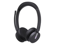 YEALINK WH64 CASQUE HYBRIDE DUAL TEAMS AVEC DONGLE - TECHNOLOGIE HYBRIDE OPTIMISÉE POUR MICROSOFT TEAMS, DESIGN À DEUX OREILLES,