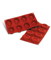 SILIKOMART SILICONFLEX SF084 MOULE À GÂTEAUX EN SILICONE ROUGE MOYEN 10 X 47 ML