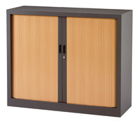 Lage rolluikkast monoblok Généric 100 x 120 cm antraciet-beuk