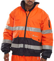 Beeswift Europa Bomber Jacket Orange / Navy M