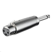 Microconnect XLRFJ cambiador de género para cable XLR (3-pin) 6.35 mm (2-pin, mono) Plata